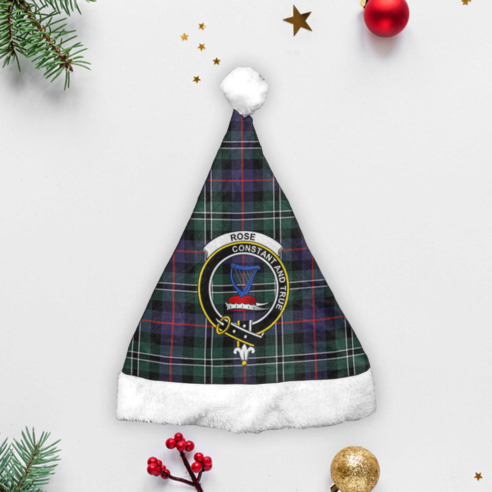 Rose Hunting Modern Tartan Crest Christmas Hat