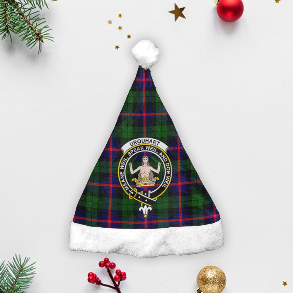 Urquhart Modern Tartan Crest Christmas Hat