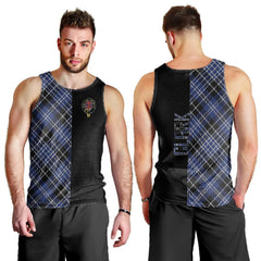 Clark Tartan Crest Men's Tank Top - Cross Style