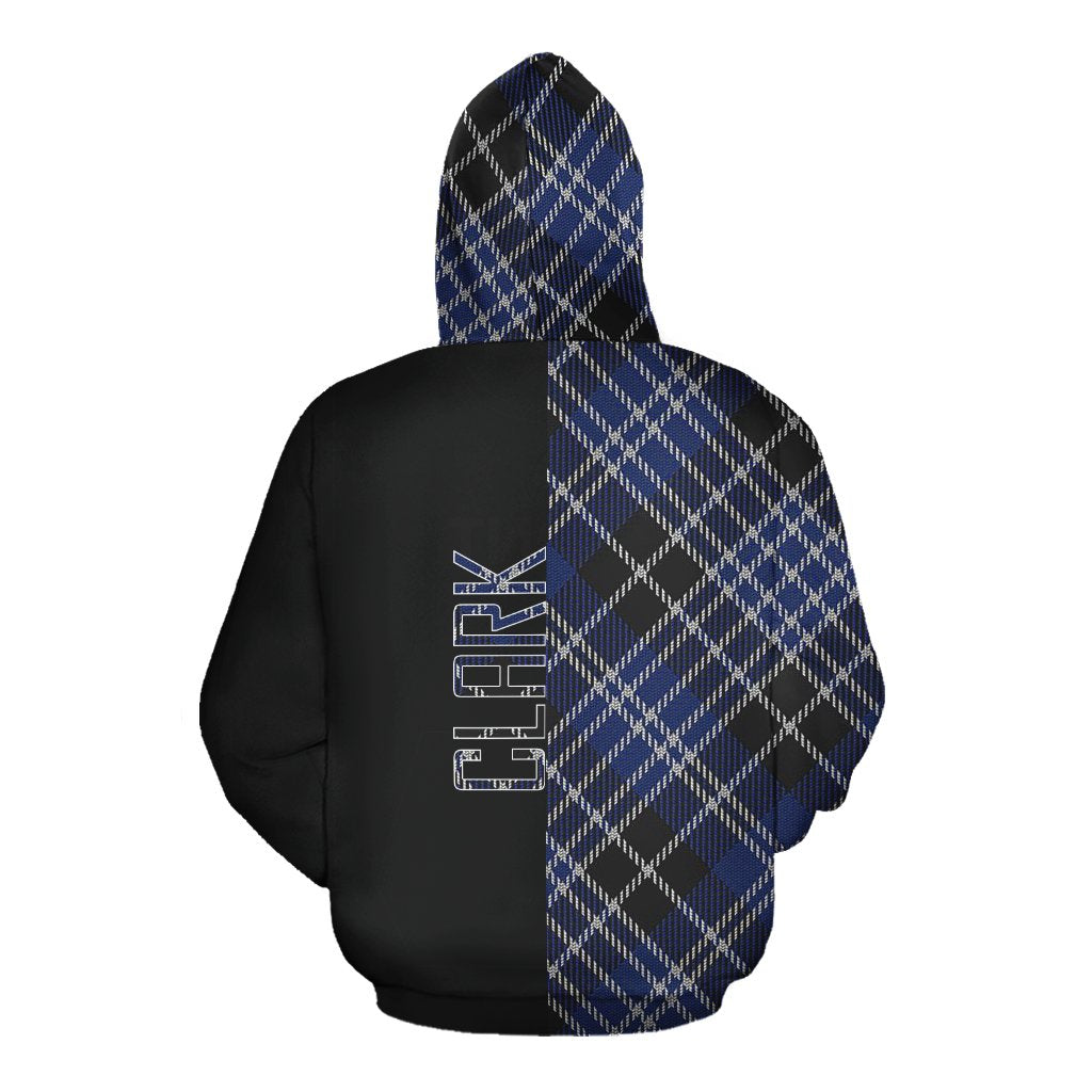 Clark Tartan Hoodie Half of Me - Cross Style