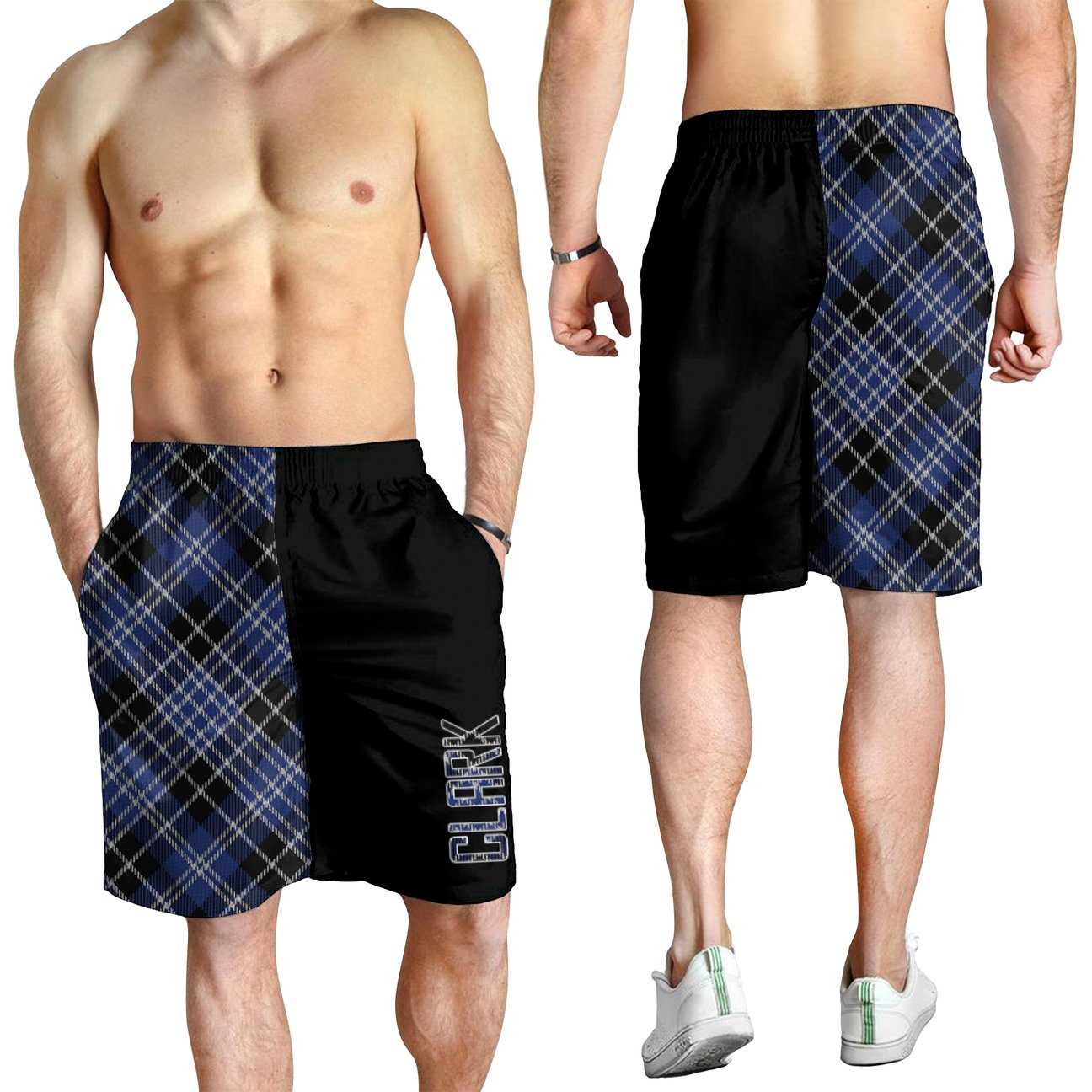 Clark Tartan Crest Men's Short - Cross Style