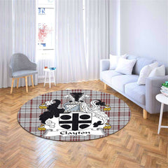 Clayton Tartan Crest Round Rug