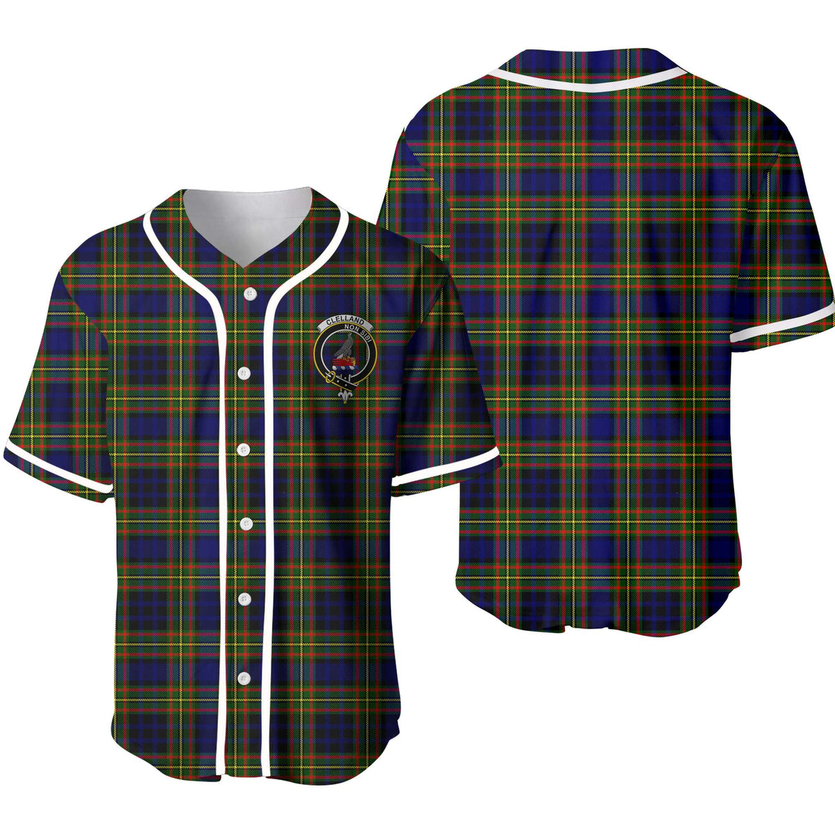 Clelland Tartan Unisex Baseball Jersey