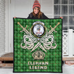 Clephan Tartan Crest Legend Gold Royal Premium Quilt