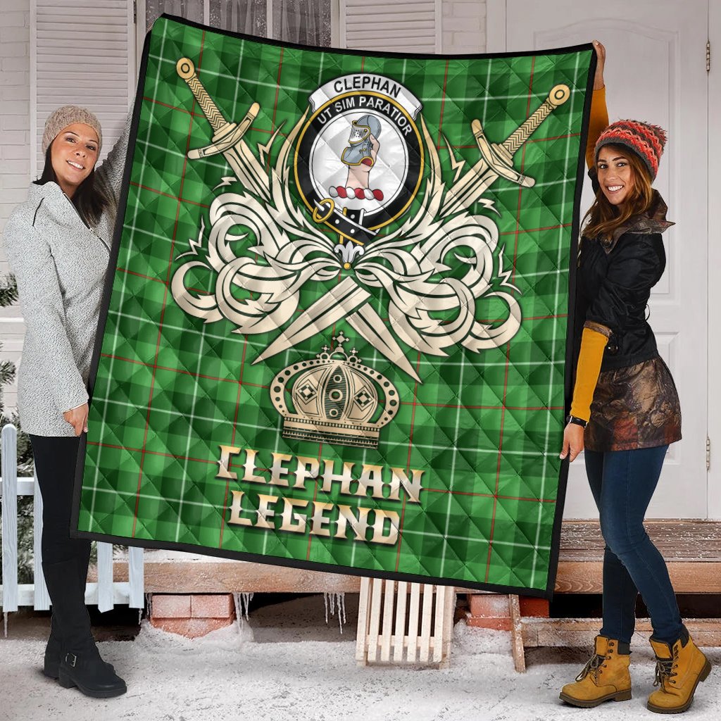 Clephan Tartan Crest Legend Gold Royal Premium Quilt