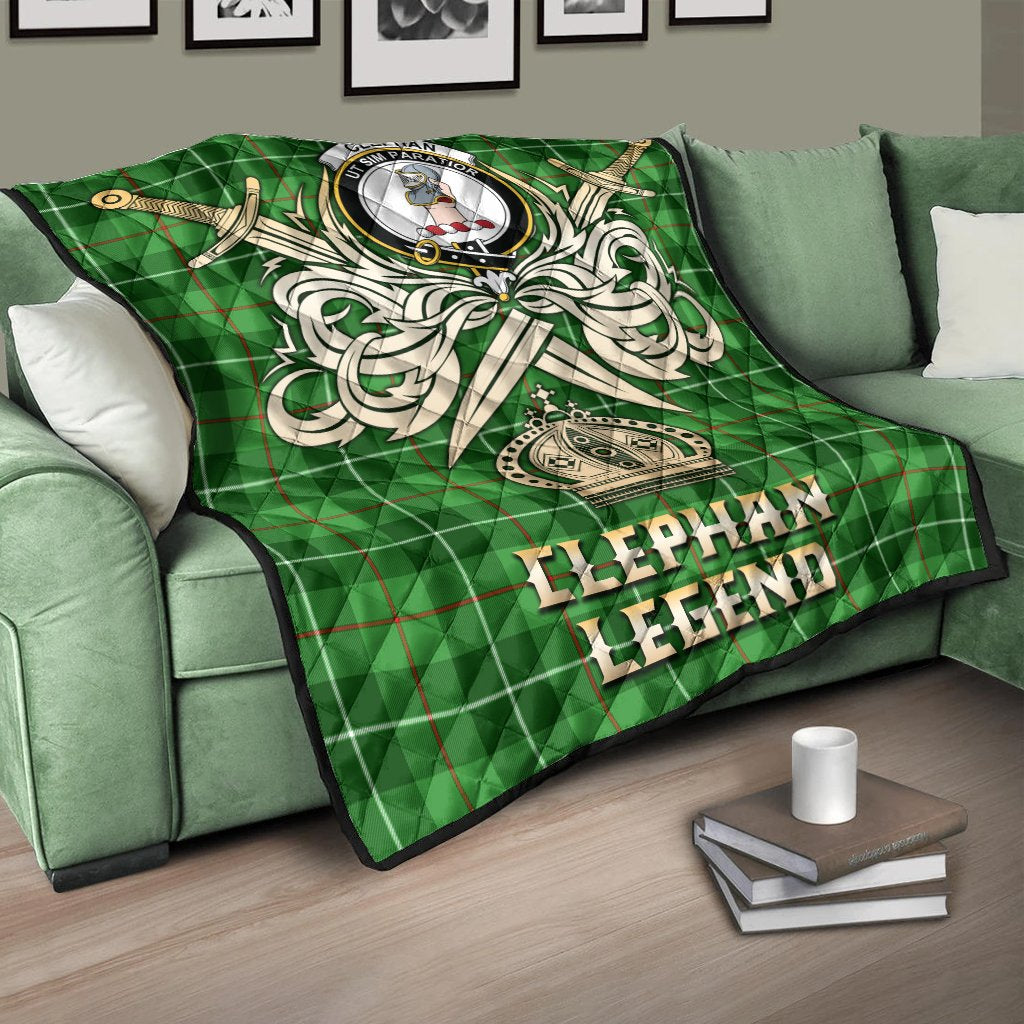 Clephan Tartan Crest Legend Gold Royal Premium Quilt