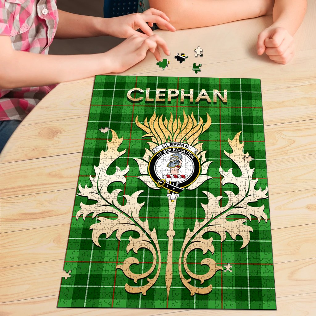 Clephan Tartan Crest Thistle Jigsaw Puzzles