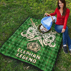 Clephan Tartan Crest Legend Gold Royal Premium Quilt