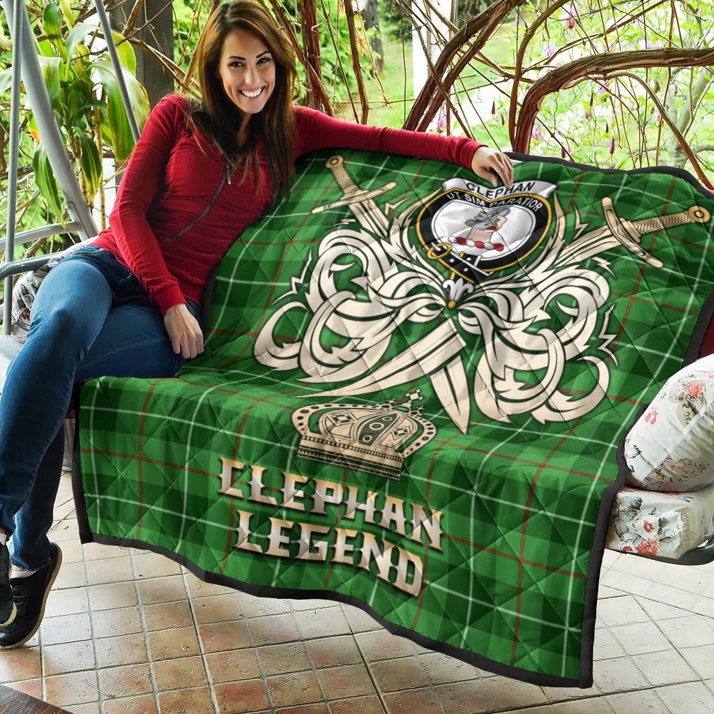 Clephan Tartan Crest Legend Gold Royal Premium Quilt