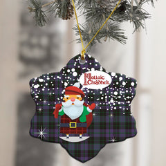 Clergy Green Tartan Christmas Ceramic Ornament - Santa Style