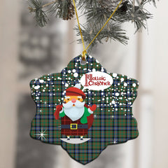 Cochrane Ancient Tartan Christmas Ceramic Ornament - Santa Style