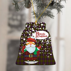 Cochrane Modern Tartan Christmas Ceramic Ornament - Santa Style