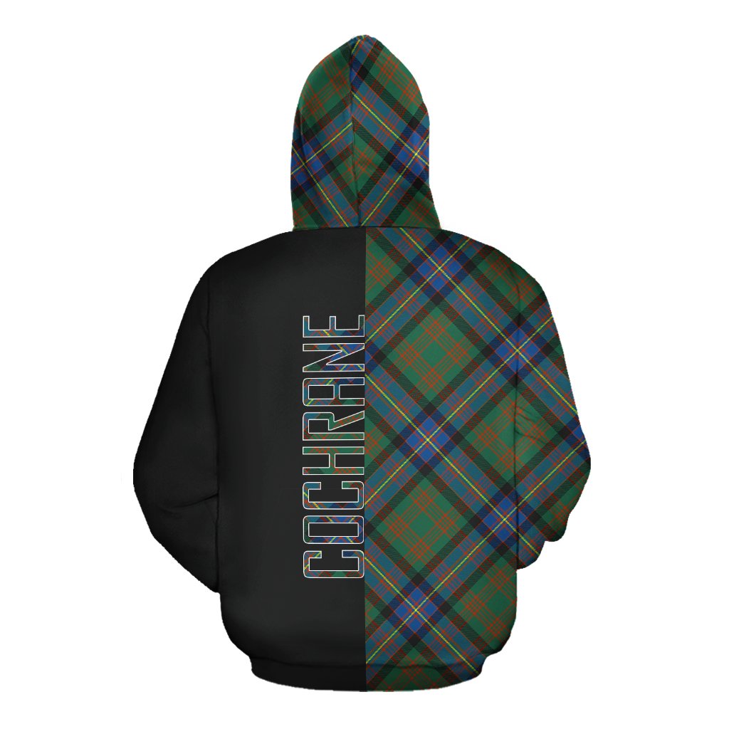 Cochrane Ancient Tartan Hoodie Half of Me - Cross Style