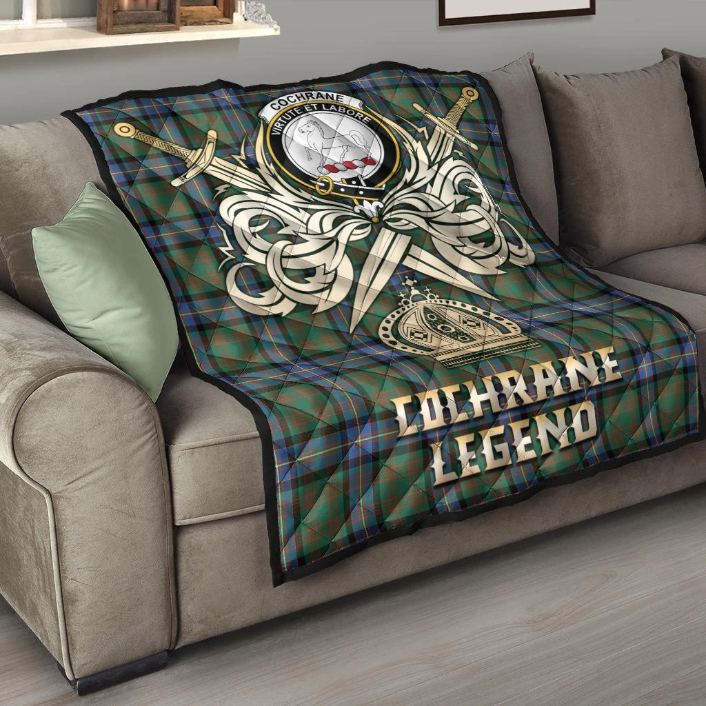 Cochrane Ancient Tartan Crest Legend Gold Royal Premium Quilt