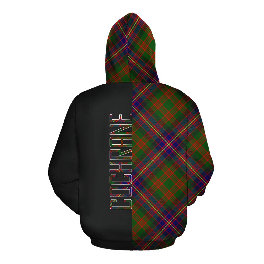 Cochrane Modern Tartan Hoodie Half of Me - Cross Style