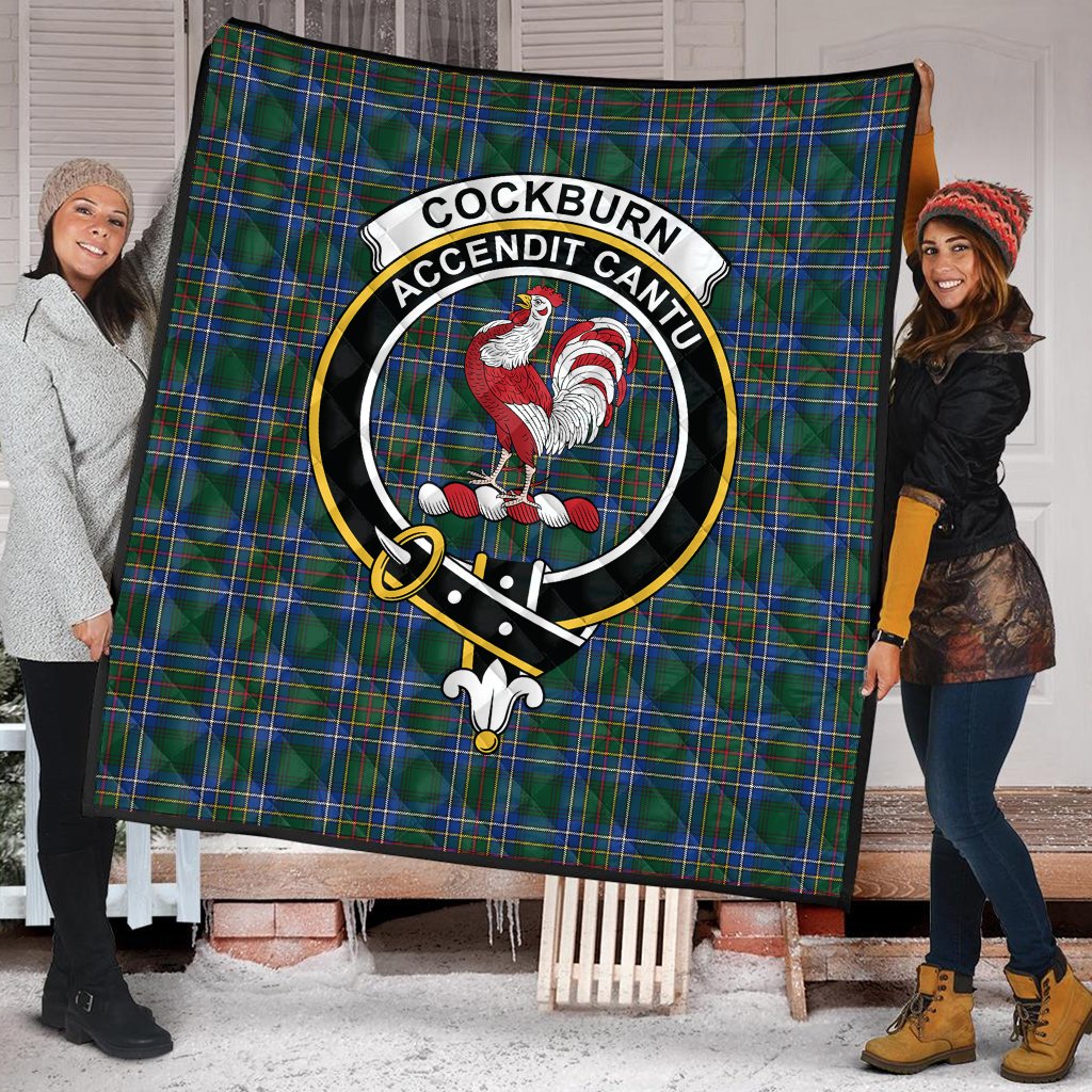 Cockburn Ancient Tartan Crest Quilt