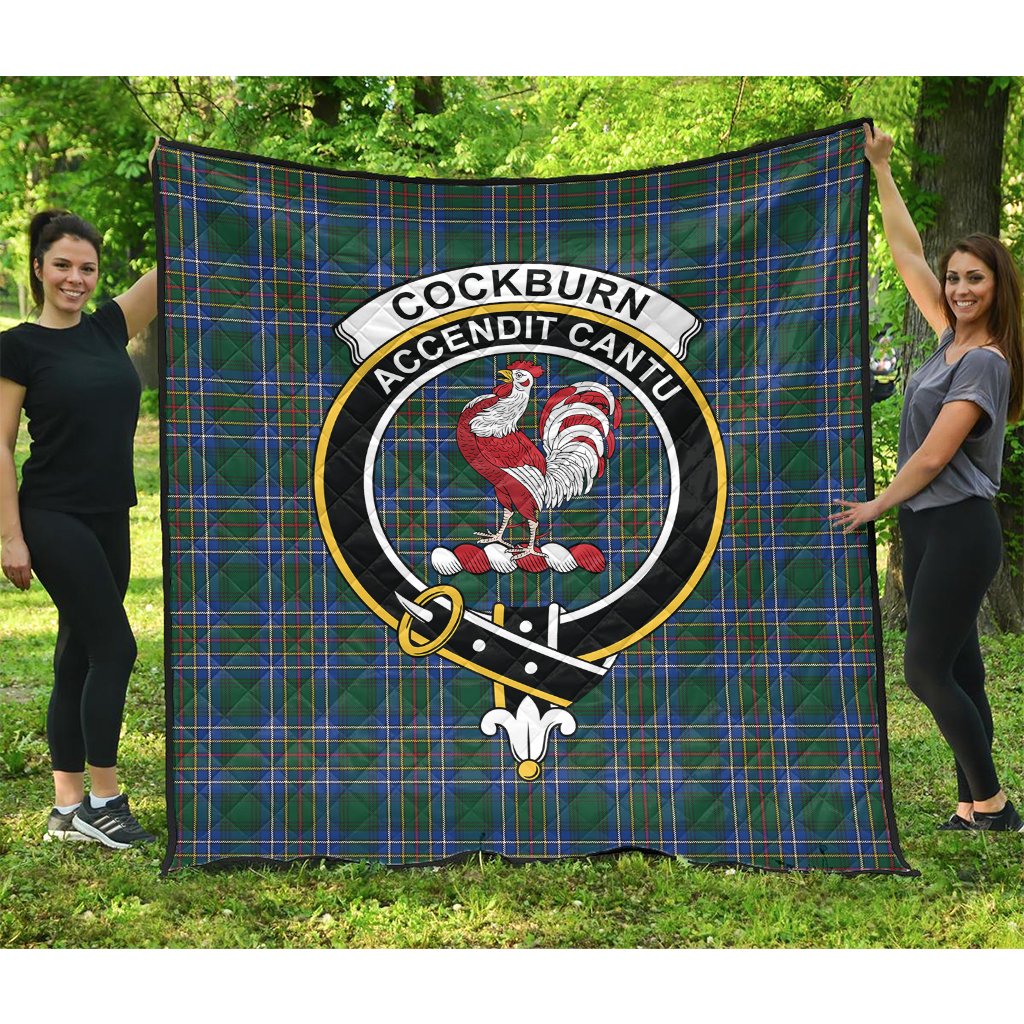 Cockburn Ancient Tartan Crest Quilt