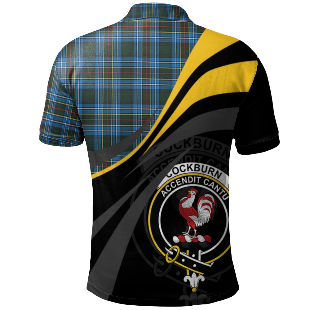 Cockburn Modern Tartan Polo Shirt - Royal Coat Of Arms Style