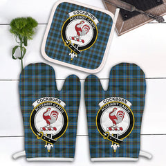 Cockburn Modern Tartan Crest Oven Mitt And Pot Holder (2 Oven Mitts + 1 Pot Holder)