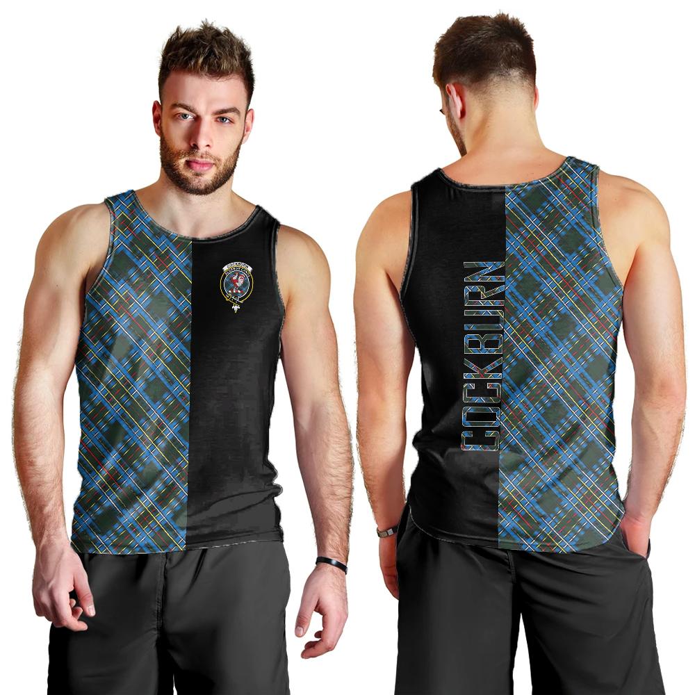 Cockburn Modern Tartan Crest Men's Tank Top - Cross Style