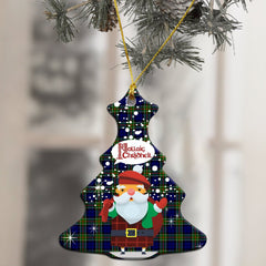 Colquhoun Modern Tartan Christmas Ceramic Ornament - Santa Style