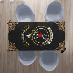 Colquhoun Crest Tablecloth - Black Style