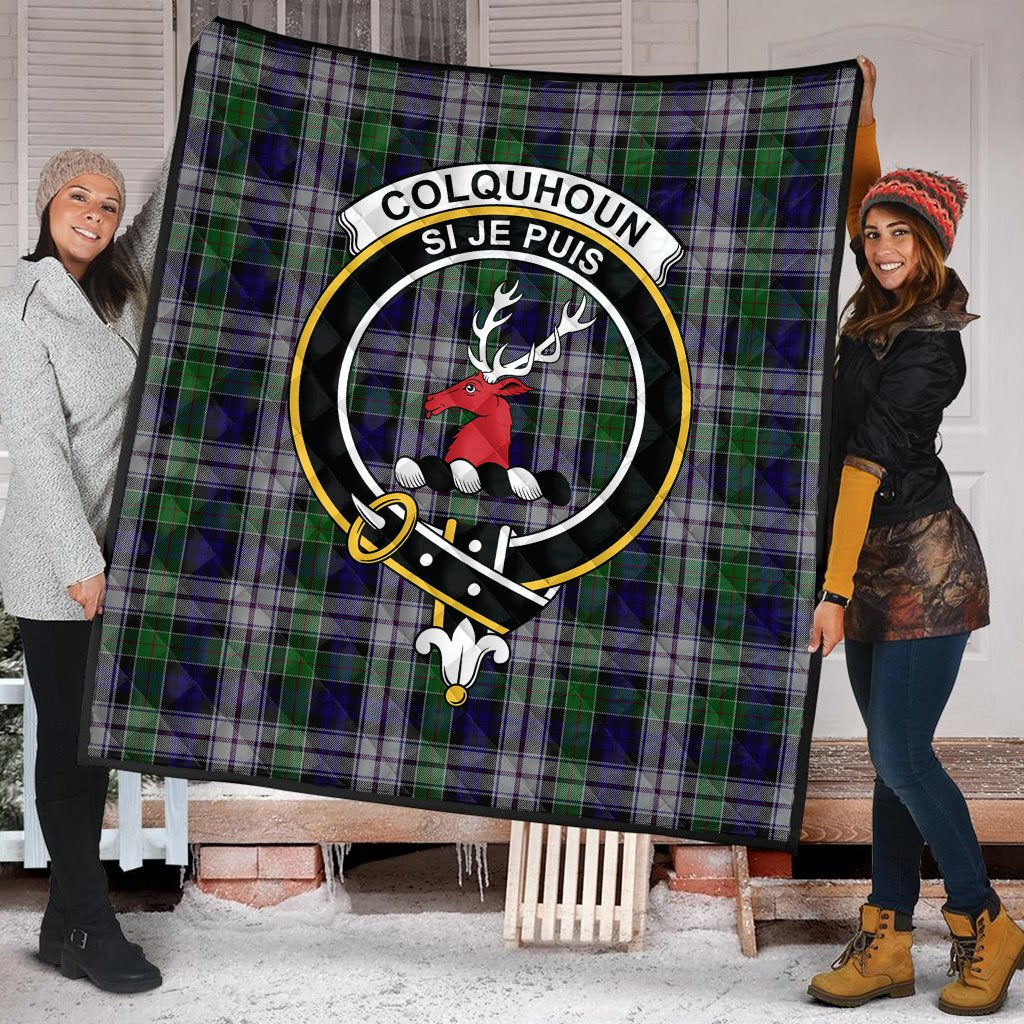 Colquhoun Dress Tartan Crest Quilt