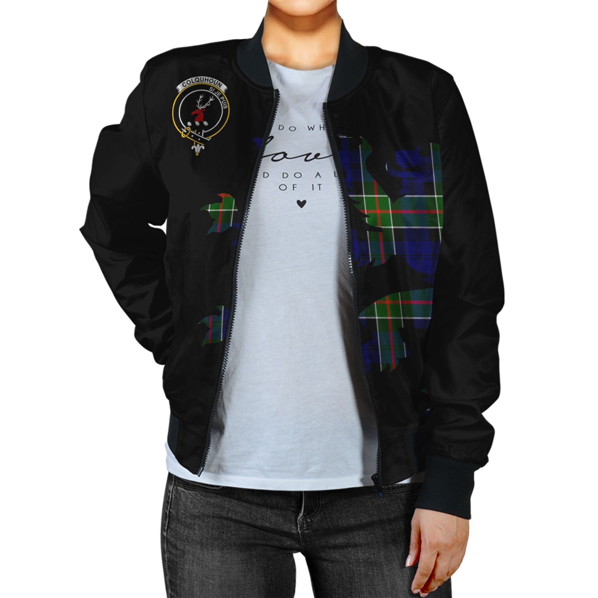 Colquhoun Tartan Bomber Jacket Lion & Thistle