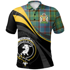 Colville Tartan Polo Shirt - Royal Coat Of Arms Style