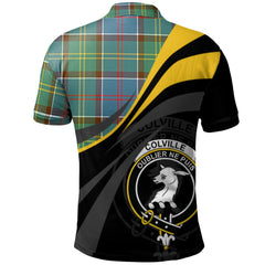 Colville Tartan Polo Shirt - Royal Coat Of Arms Style