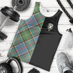 Colville Tartan Crest Men's Tank Top - Cross Style