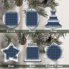 Cooper Ancient Tartan Christmas Ceramic Ornament - Snow Style