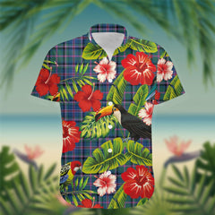 Cooper Tartan Hawaiian Shirt Hibiscus, Coconut, Parrot, Pineapple - Tropical Garden Shirt