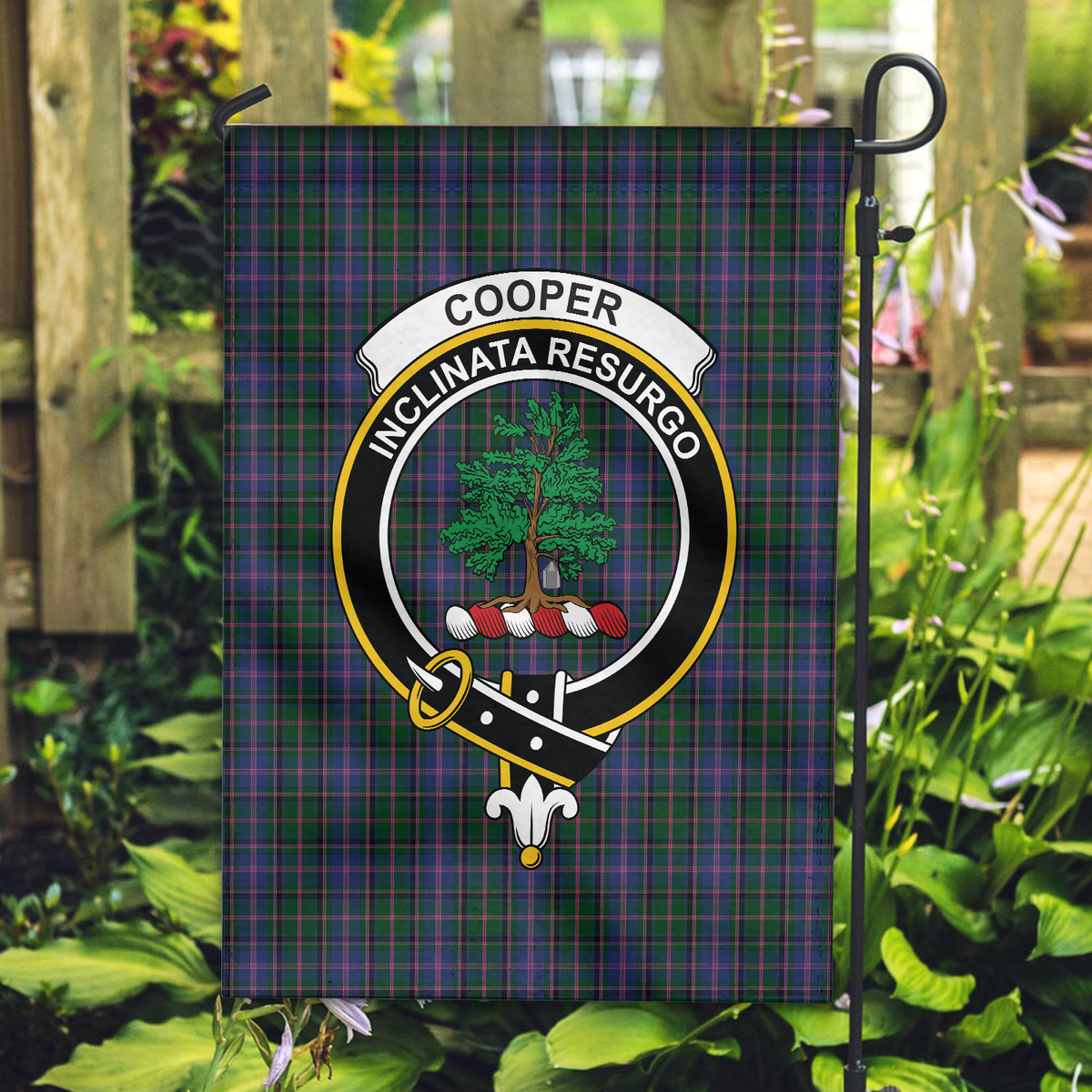 Cooper Tartan Crest 2 Garden Flag