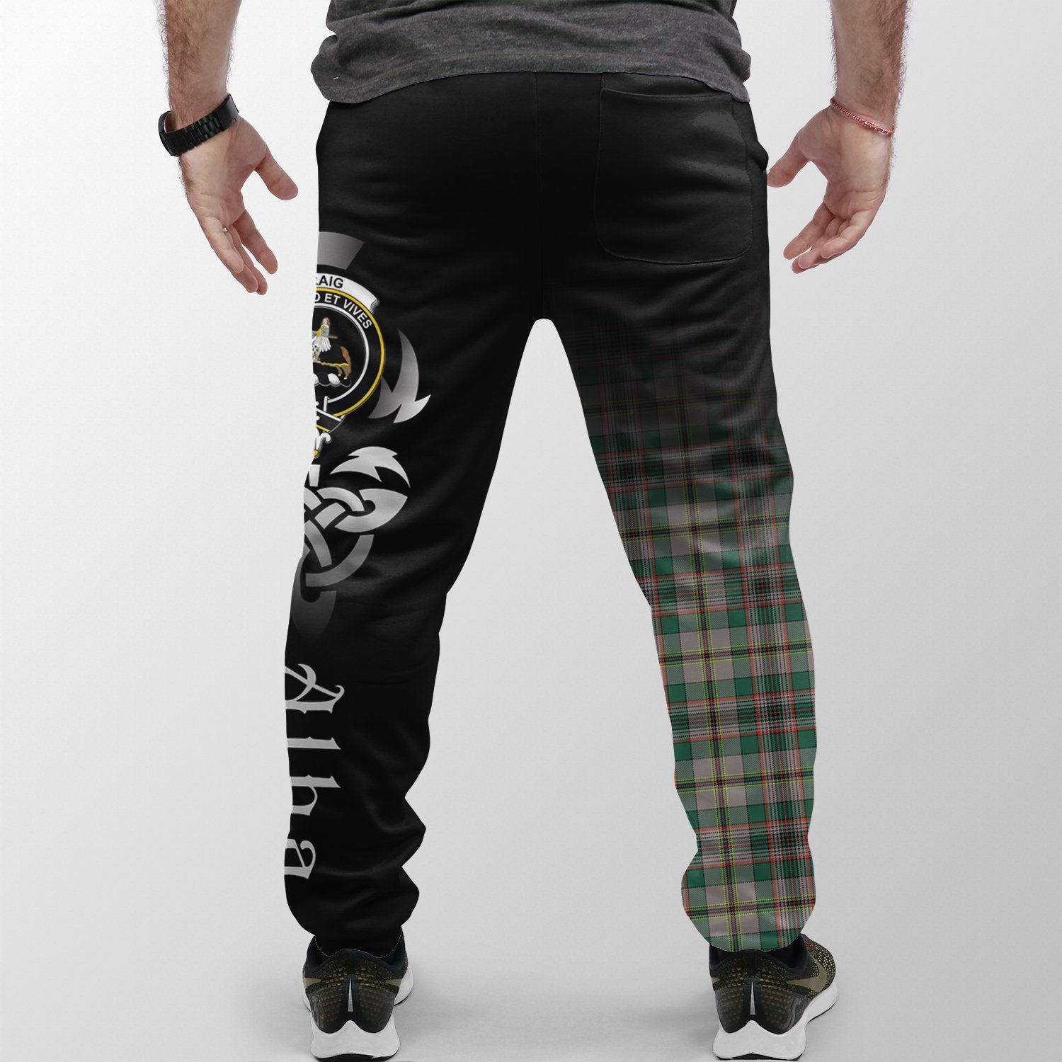 Craig Ancient Tartan Crest Jogger Sweatpants - Alba Celtic Style