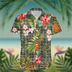 Craig Tartan Hawaiian Shirt Hibiscus, Coconut, Parrot, Pineapple - Tropical Garden Shirt