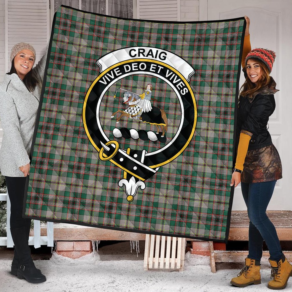 Craig Ancient Tartan Crest Quilt