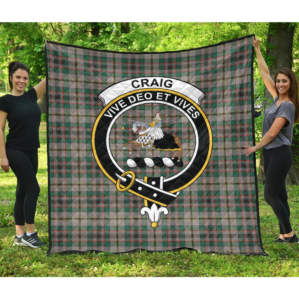 Craig Ancient Tartan Crest Quilt