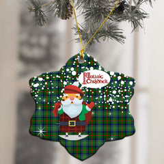 Cranstoun Tartan Christmas Ceramic Ornament - Santa Style