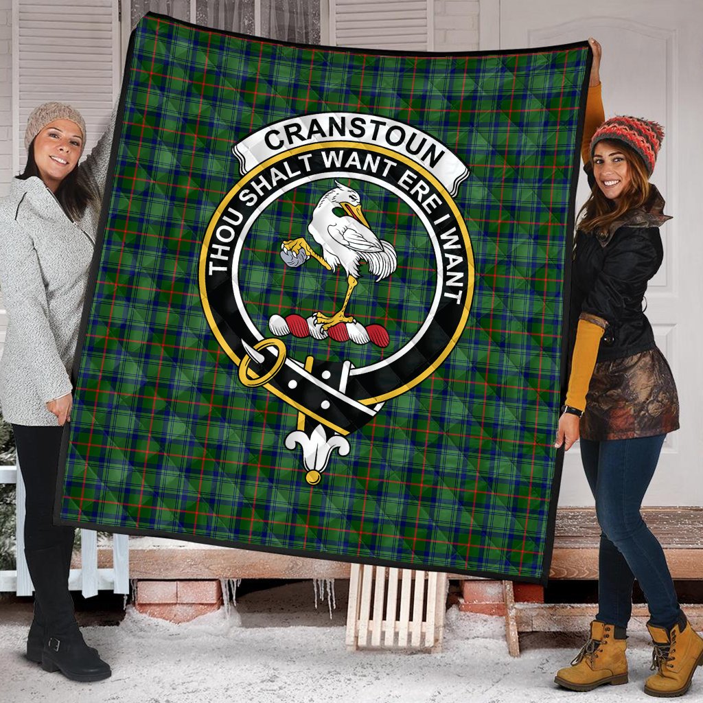 Cranstoun Tartan Crest Quilt