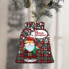 Crawford Modern Tartan Christmas Ceramic Ornament - Santa Style