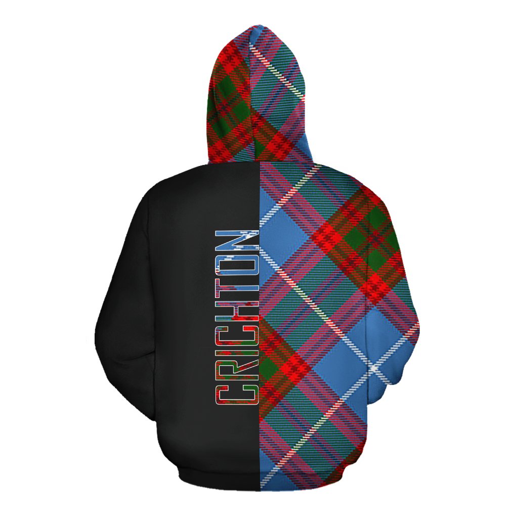 Crichton Tartan Hoodie Half of Me - Cross Style