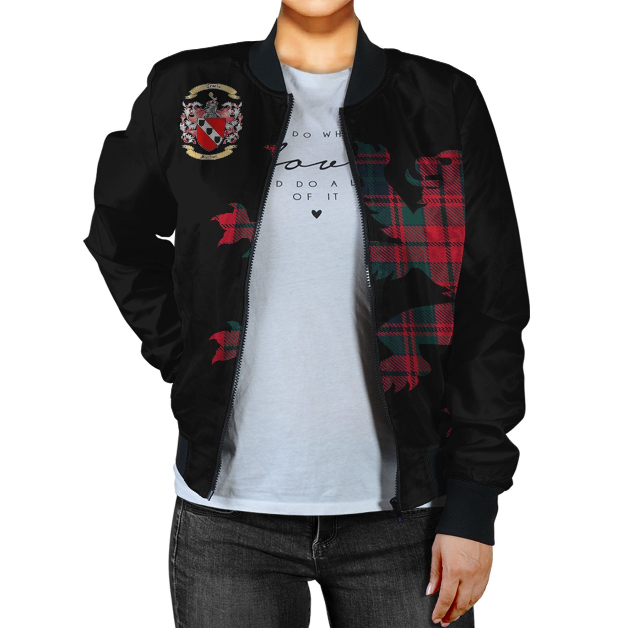 Crook Tartan Bomber Jacket Lion & Thistle