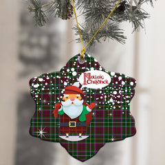 Crosbie Tartan Christmas Ceramic Ornament - Santa Style