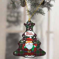 Crosbie Tartan Christmas Ceramic Ornament - Santa Style