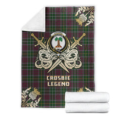 Crosbie Tartan Gold Courage Symbol Blanket