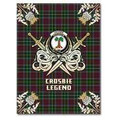 Crosbie Tartan Gold Courage Symbol Blanket