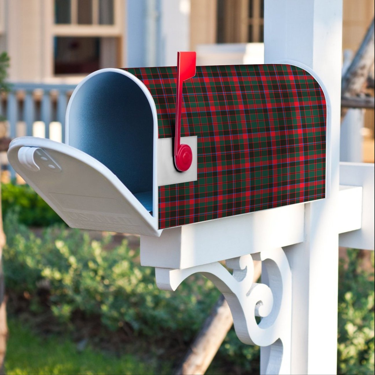 Cumming Hunting Modern Tartan Crest Mailbox