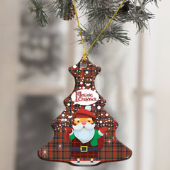 Cumming Hunting Weathered Tartan Christmas Ceramic Ornament - Santa Style