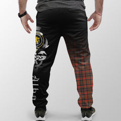 Cumming Hunting Weathered Tartan Crest Jogger Sweatpants - Alba Celtic Style